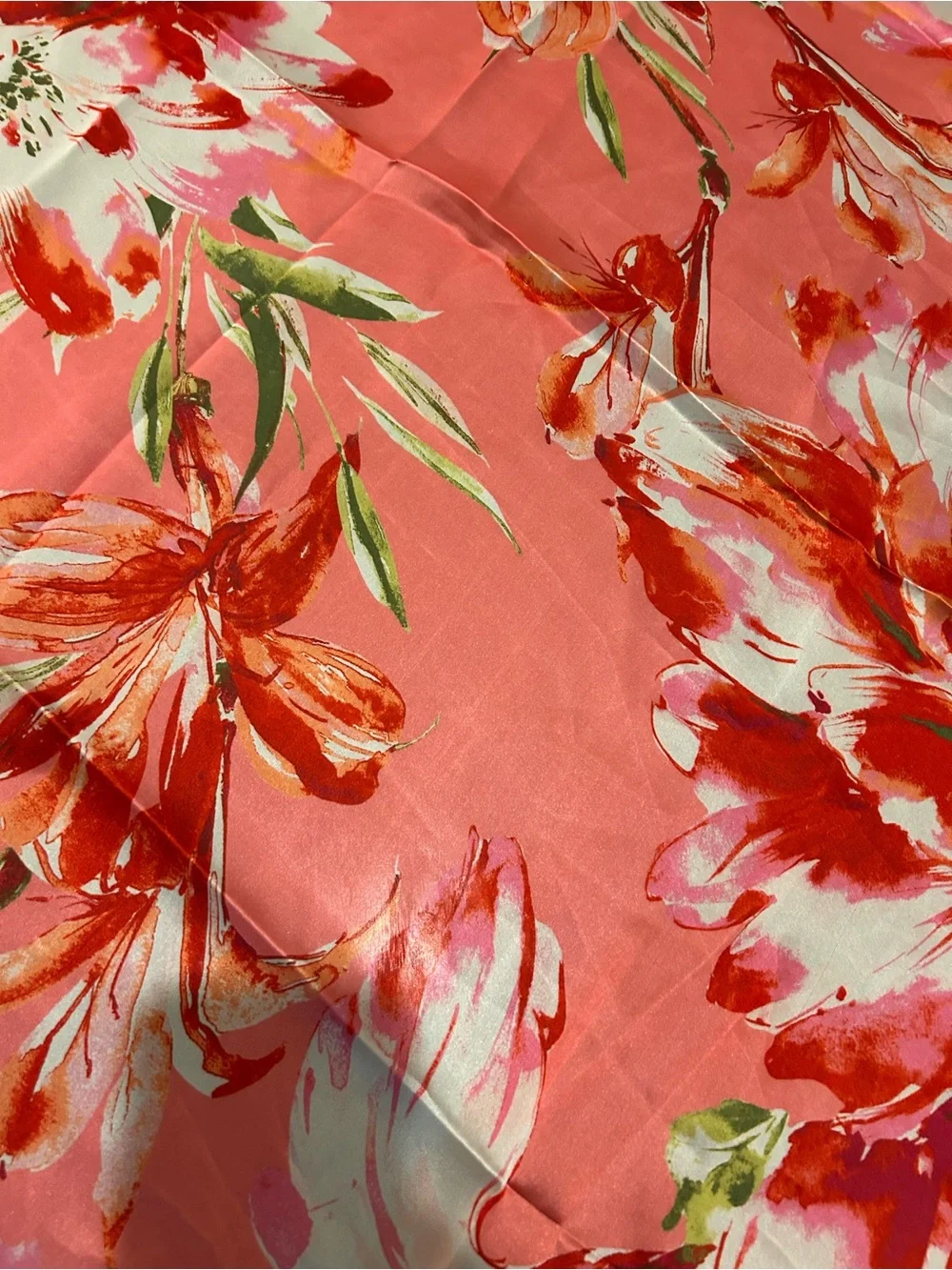 Vince Camuto Coral Floral Scarf
